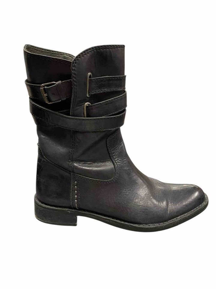 Bussola Shoe Size 9 Black Leather Sevilla Mid-Calf Boots(Ankle)