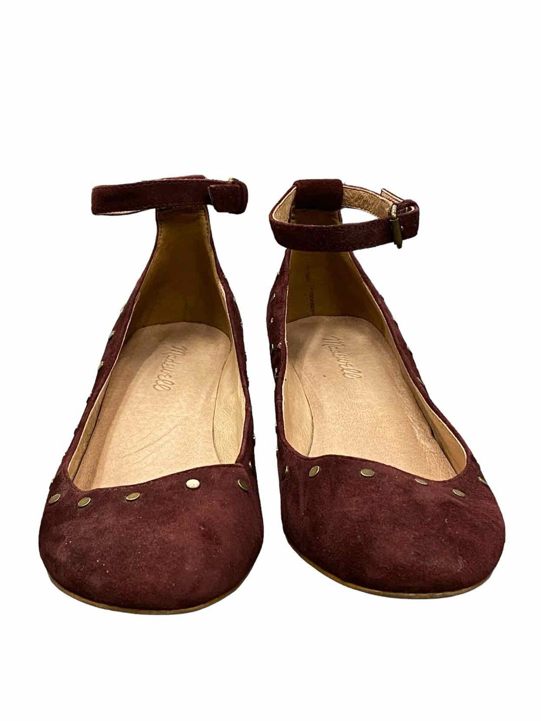 Madewell Shoe Size 7.5 Maroon Suede Heels