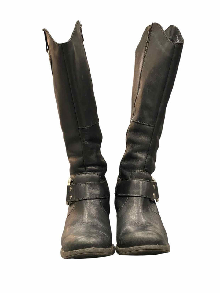 Born Shoe Size 6 Black Leather Boots(Ankle)
