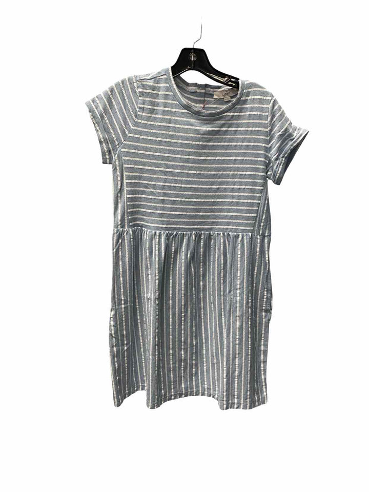Loft Size S Blue White Striped Dress
