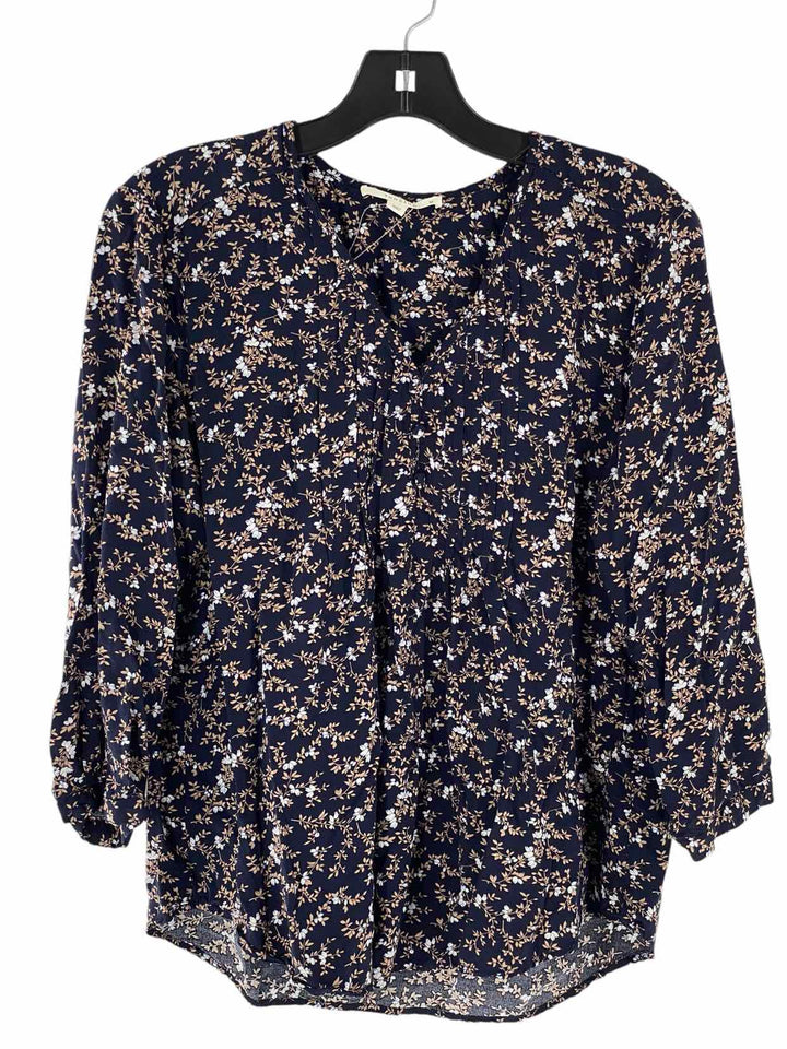 fun2fun Size M Blue Floral Long Sleeve Shirts