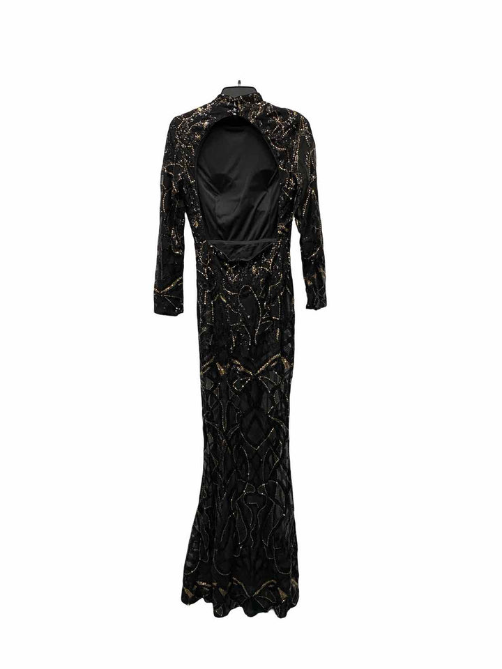 Miss Ord Size M Black Gold sequined NWT Dress