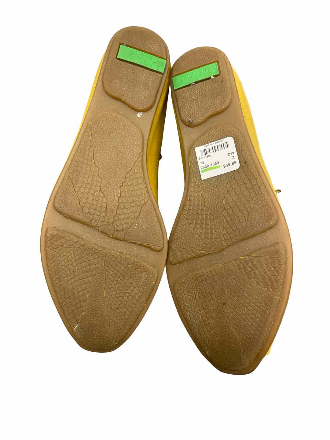 El Naturalista Shoe Size 38 Yellow Leather Stella ND52 Sandals
