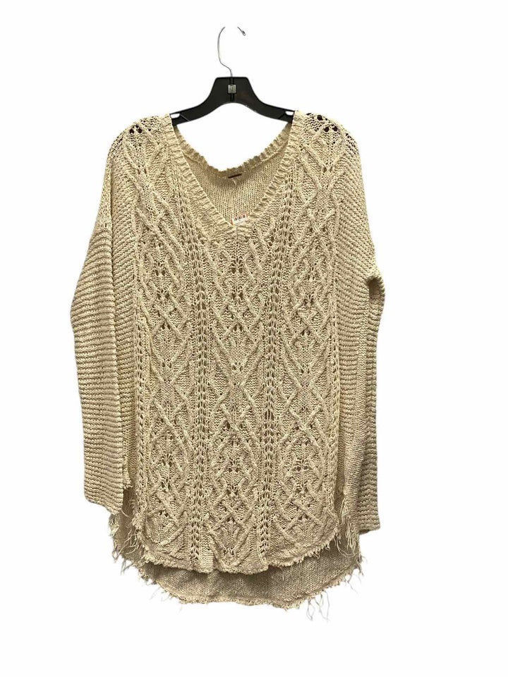 Free People Size L Cream Sweater