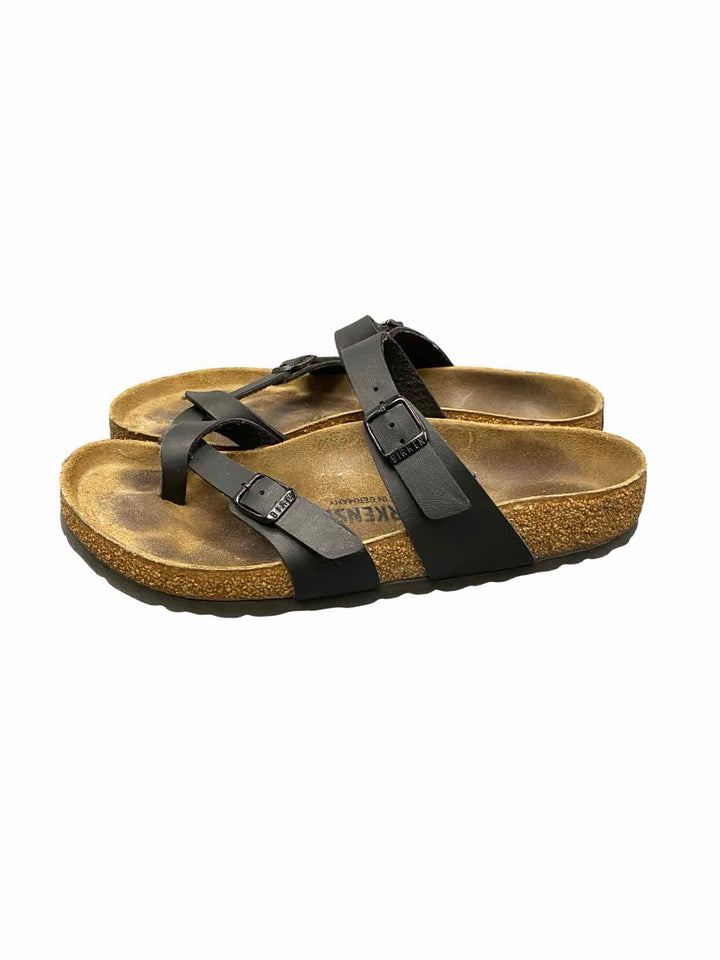 Birkenstock Shoe Size 38 Black Leather Mayari Sandals