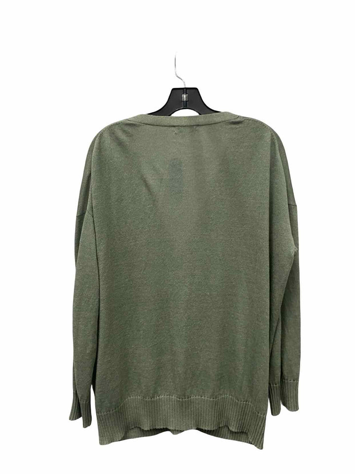 Nordstrom Size L Green 57% linen Sweater
