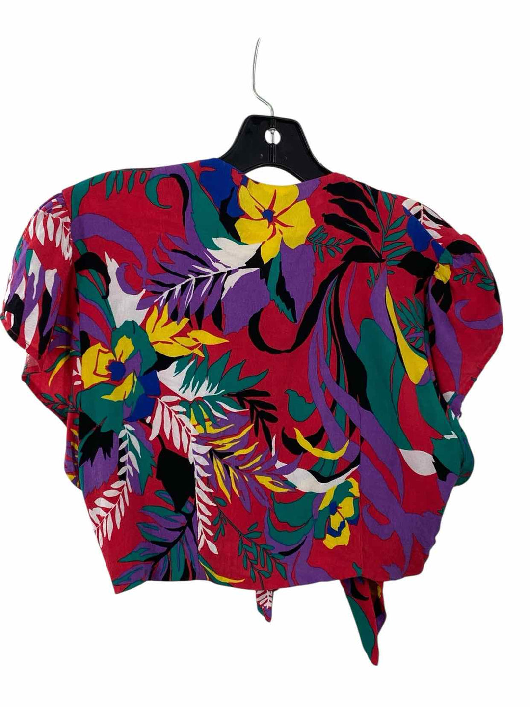 Trashy Diva by Candice Gwinn Size 14 Multi-Color Tie Front Short Sleeve Shirts