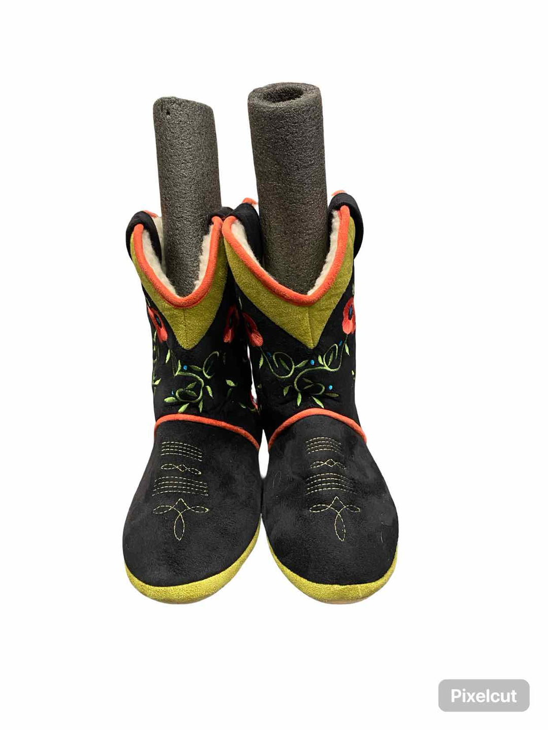 Ciccia Bella Shoe Size 9.5 Black Green & Red Boots(Ankle)
