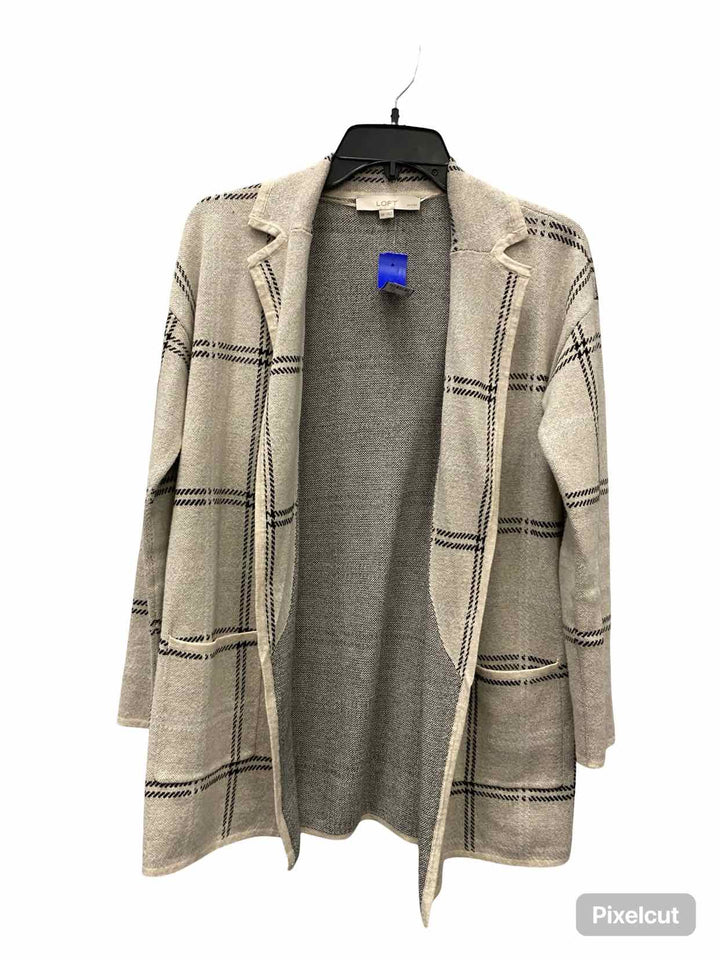 Loft Size S Beige Black 100% cotton Sweater