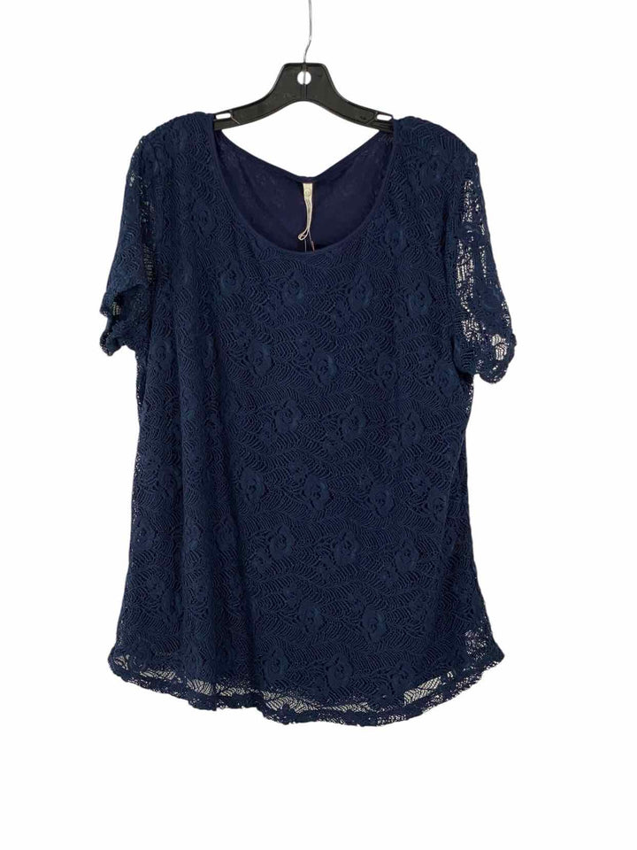 Leo & Nicole Size XXL Navy Short Sleeve Shirts