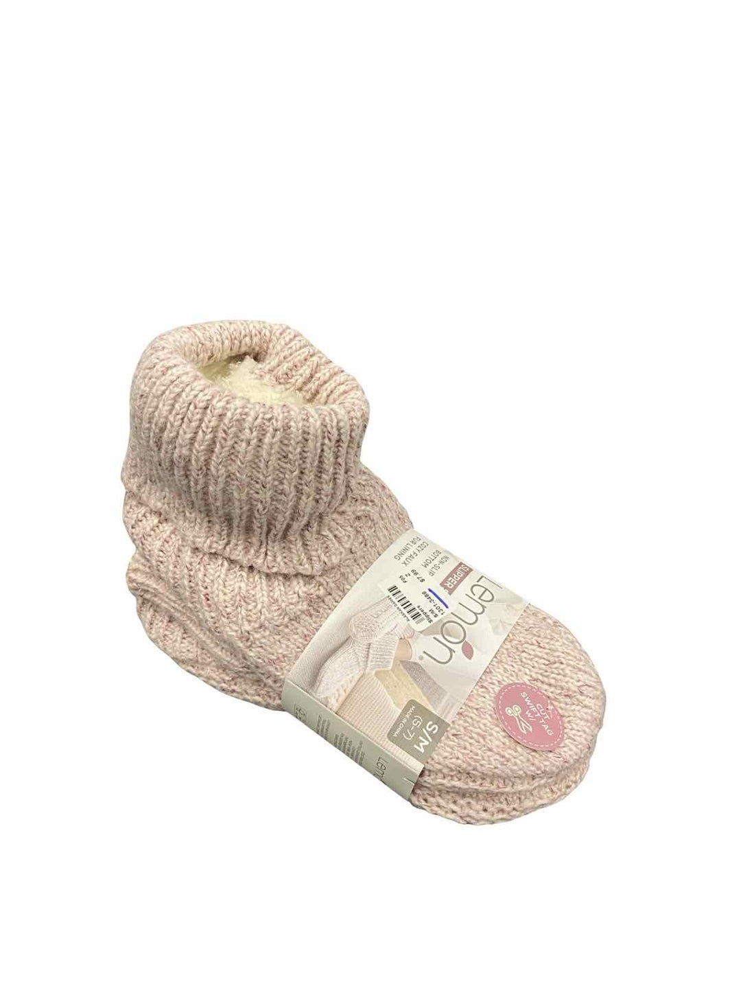 Lemon Shoe Size S/M Pink Slipper Socks NWT Slippers