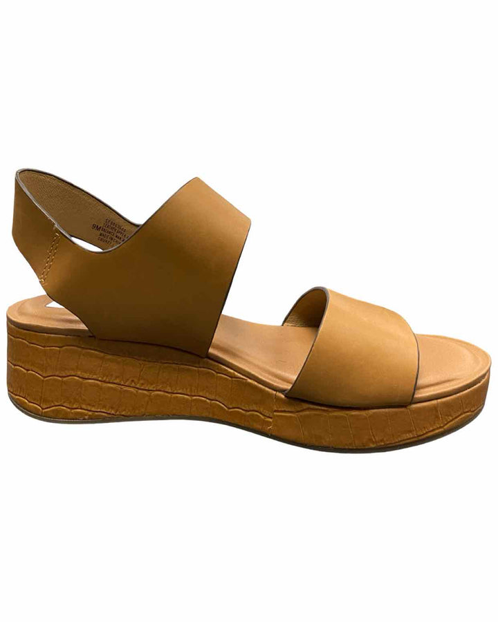 Sofft Shoe Size 9 Brown Leather Faedra Platform Wedge Sandals