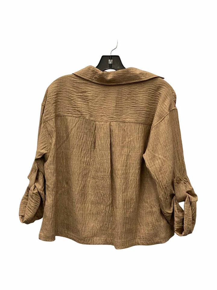 Max Studio Size XS Brown Long Sleeve Shirts