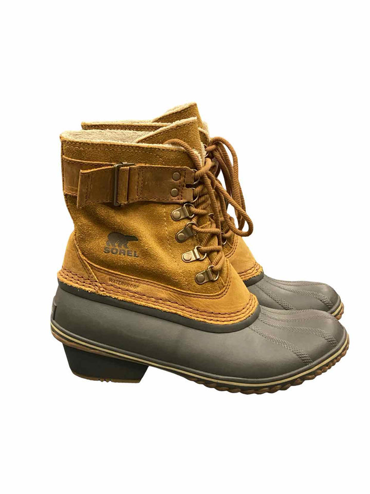 Sorel Shoe Size 8.5 Brown Winter Fancy Lace 2 Waterproof Boots(Ankle)
