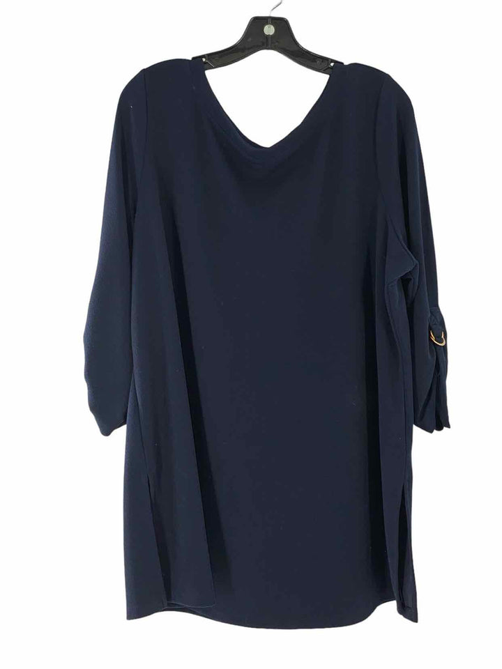 Susan Graver Size 2X Navy Long Sleeve Shirts