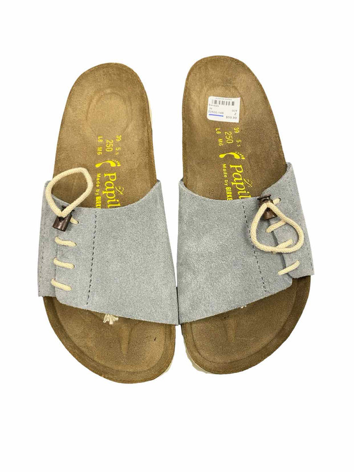 Papillio Shoe Size 39 Gray Suede Masai Slides NWOT Sandals