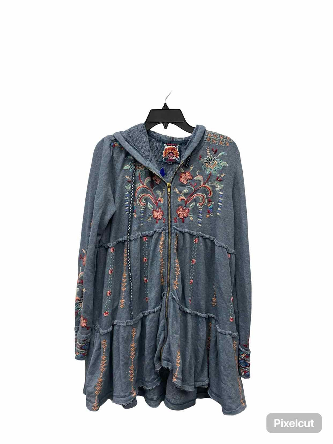 Johnny Was Size M Blue Embroidered Jacket