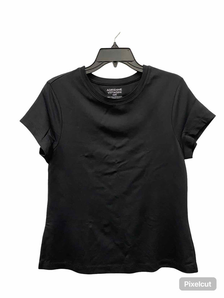 Adrienne Vittadini Size L Black T-shirt