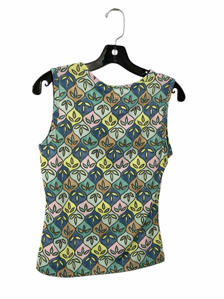 Athleta Size S Blue Multi Print Athletic Tank Top