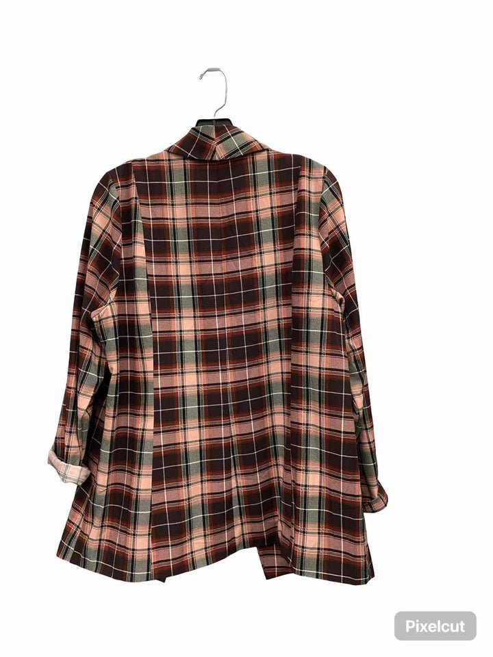 Torrid Size 0 Maroon Plaid Blazer