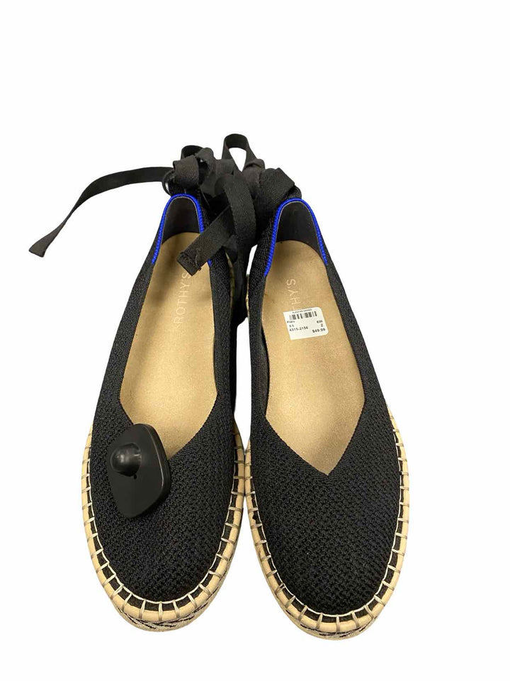 Rothy's Shoe Size 9.5 Black The D'Orsay Espadrille Flats