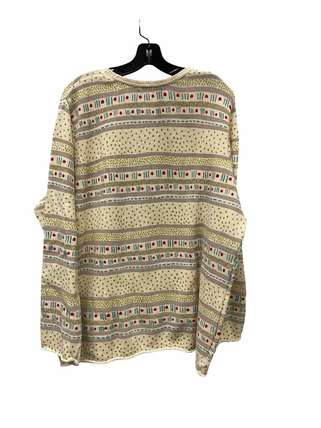 Unknown Brand Size XXL Cream Print Sweater