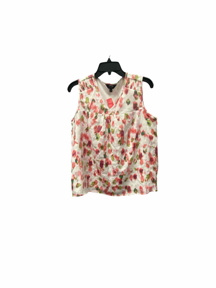 Nicole by Nicole Miller Size S Pink White Print Tank Top