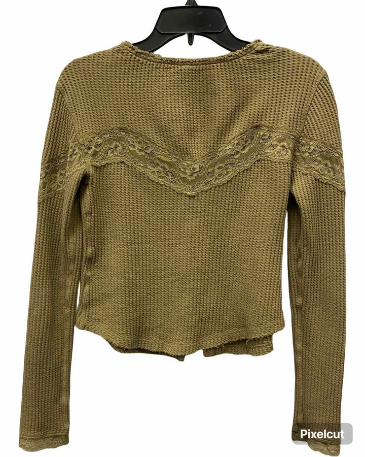 Free People Size S Green Long Sleeve Shirts