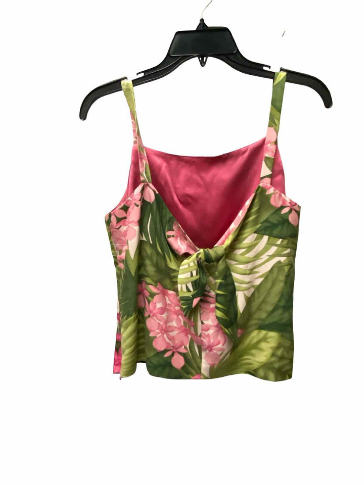 Tommy Bahama Size 10 Pink Green Hawaiian Tank Top