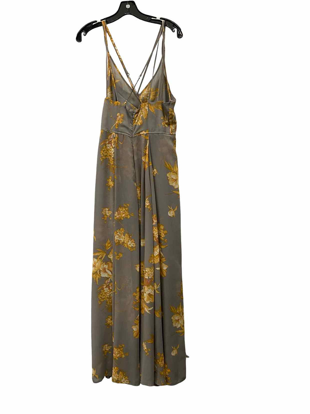 Free People Size 16 Gray Yellow Floral Dress