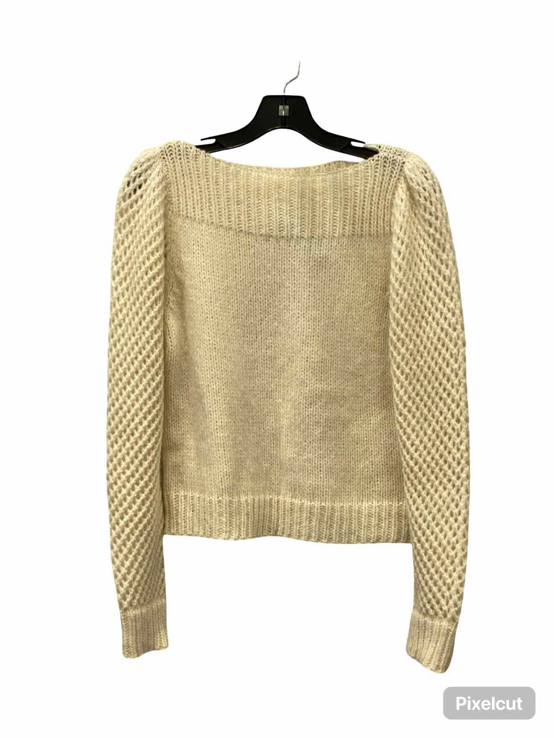 LoveShackFancy Size S White Alpaca Blend Sweater