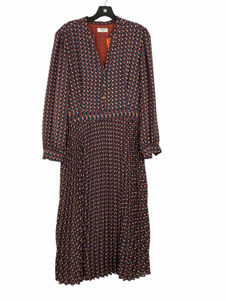 Untuckit Size 10 Red Blue Dress