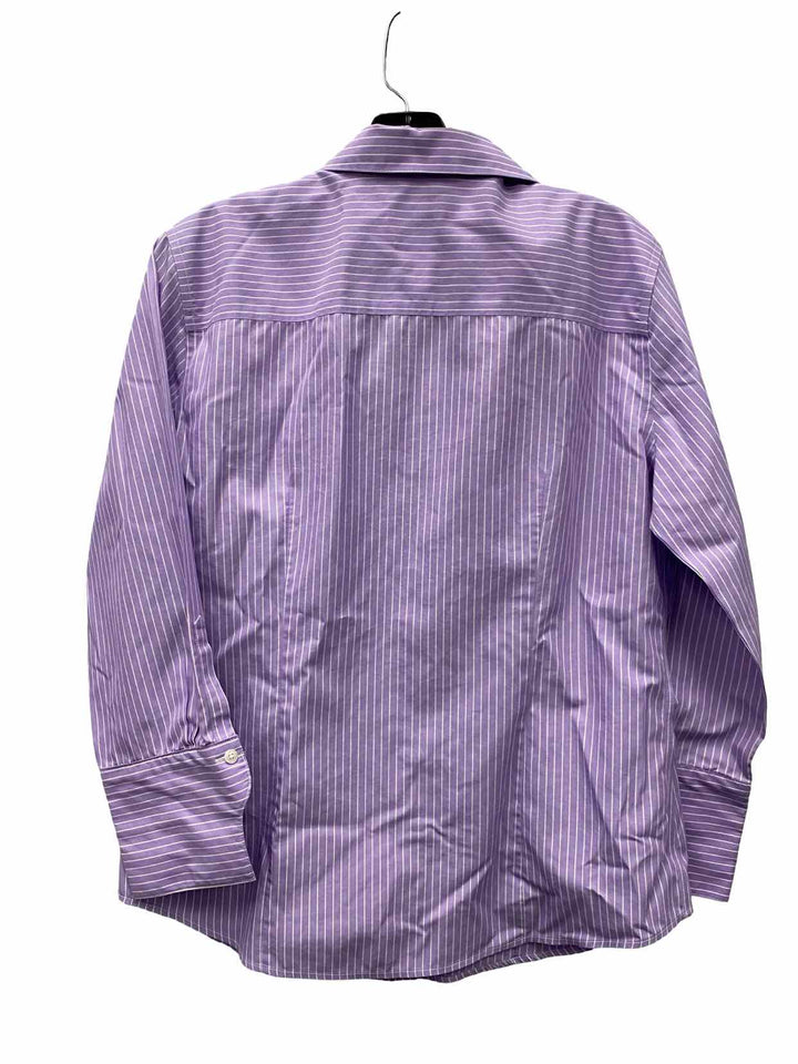 Brooks Brothers Size M Purple Striped 100% cotton Long Sleeve Shirts