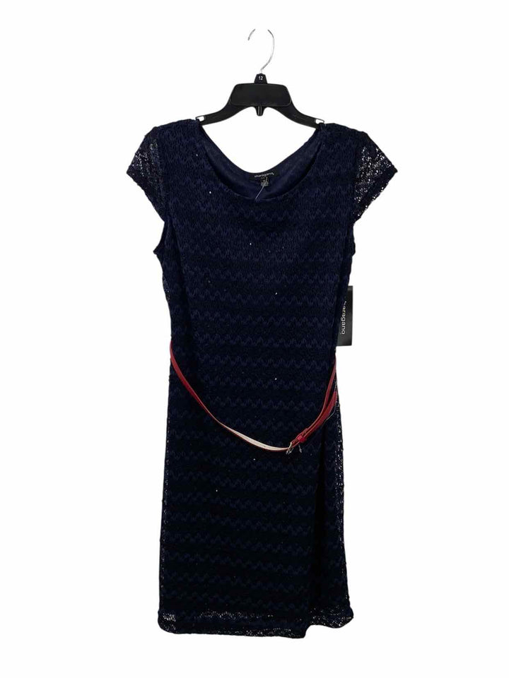 Sharagano Size 12 Navy Print Dress