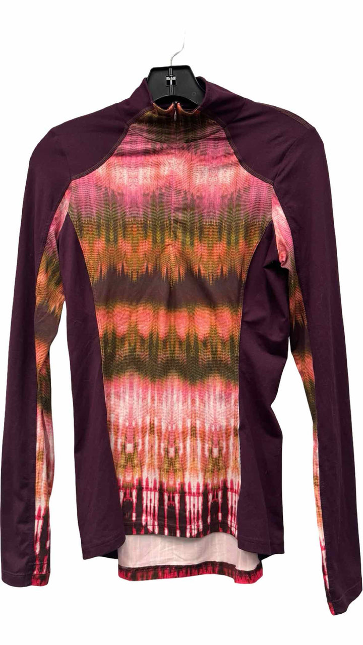 PrAna Size XS Purple Multi Print Athletic Jacket