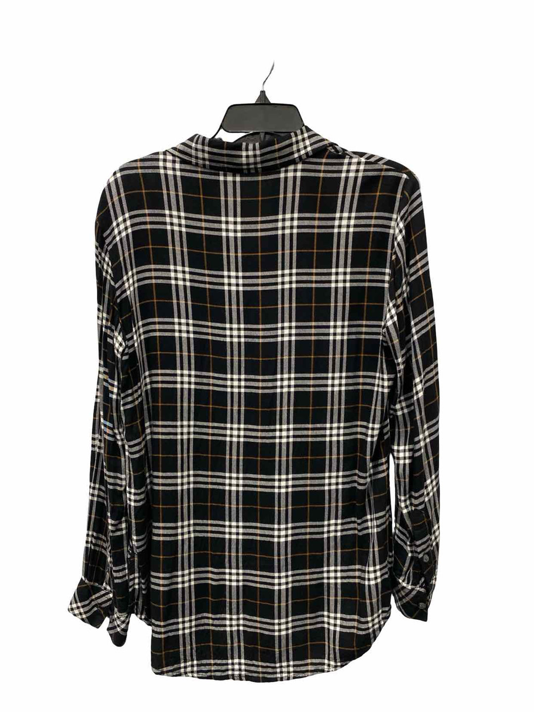 Sanctuary Size S Black Plaid Long Sleeve Shirts