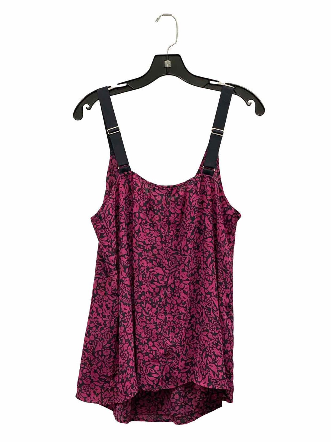Lane Bryant Size 16 Pink Navy Blue Floral Tank Top