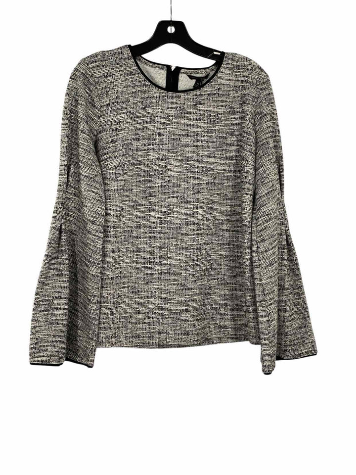 Banana Republic Size M Gray White Long Sleeve Shirts