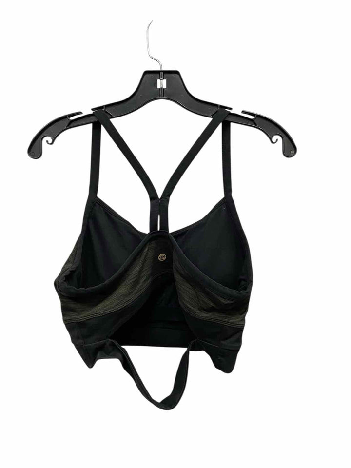 manduka Size L Green Black Athletic Bra