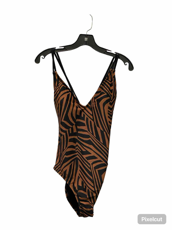 hurley Size M Brown Black Swimsuit
