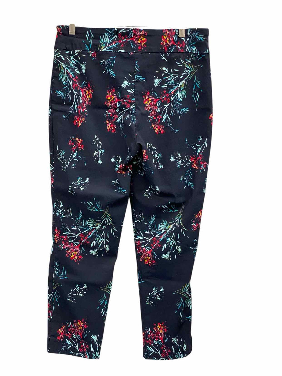 Van Heusen Size 12 Navy Blue Multi Floral Pants