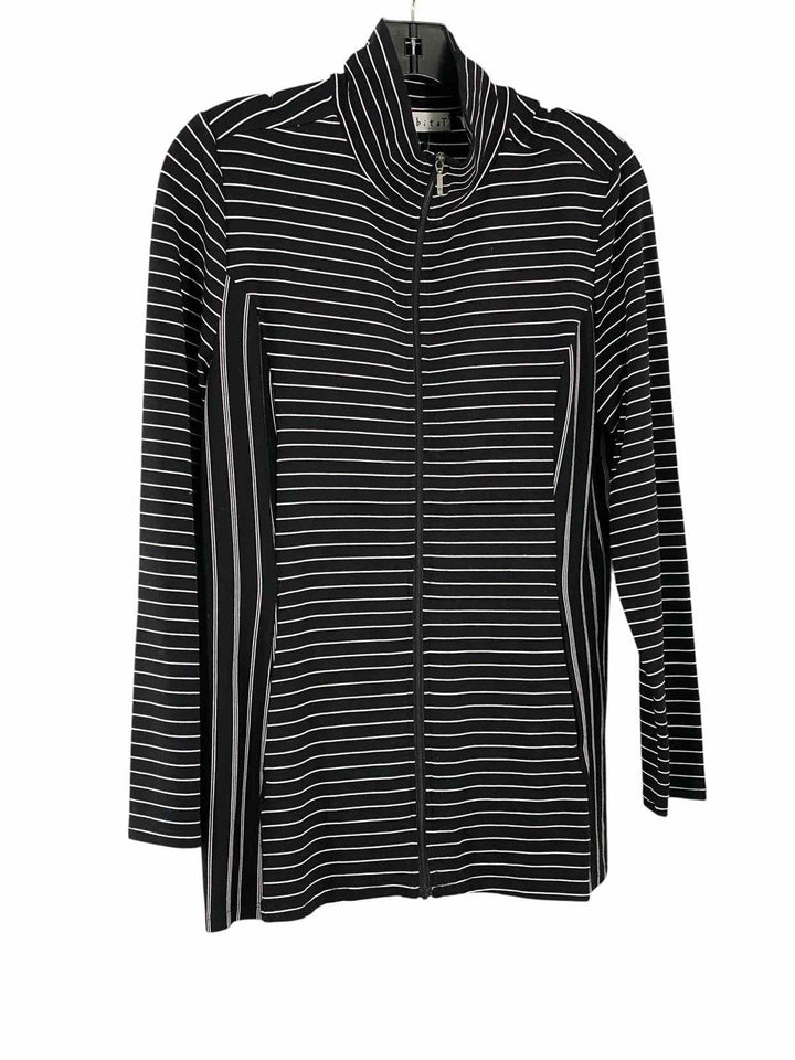 Habitat Size S Black White Stripes Athletic Jacket