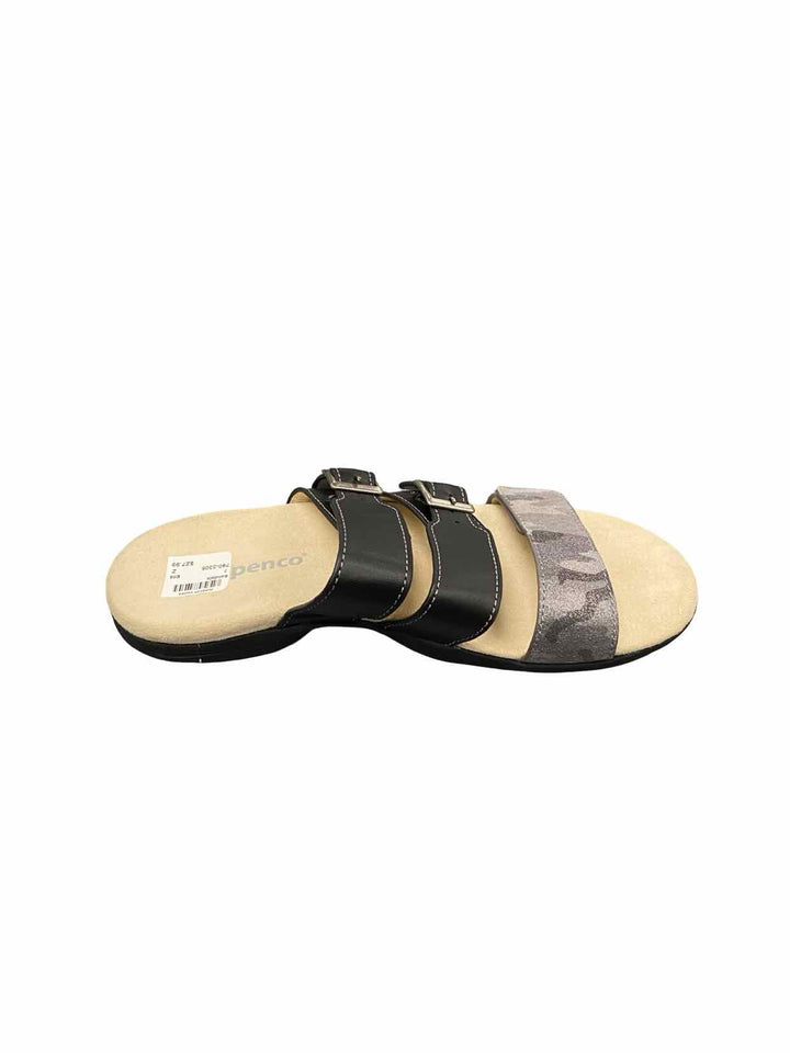 spenco Shoe Size 7 Black Tan Sandals