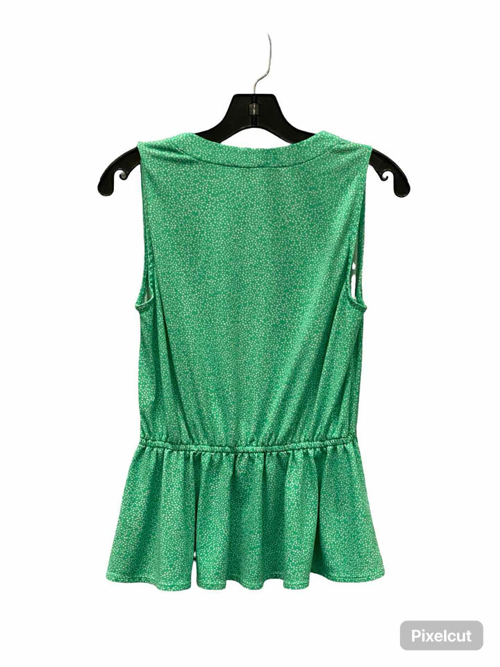 Banana Republic Size S Green Polka Dot Tank Top