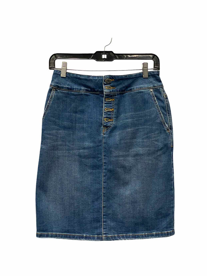 PrAna Size 4 Blue Denim Skirt