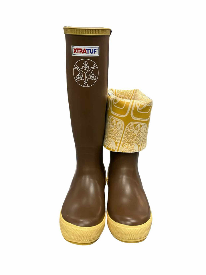 XtraTuf Shoe Size 6 Brown Yellow Salmon Sisters Boots(knee)
