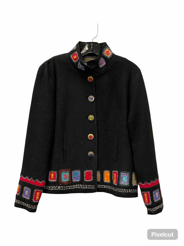 Icelandic Designs Size M Black Wool Blend Jacket