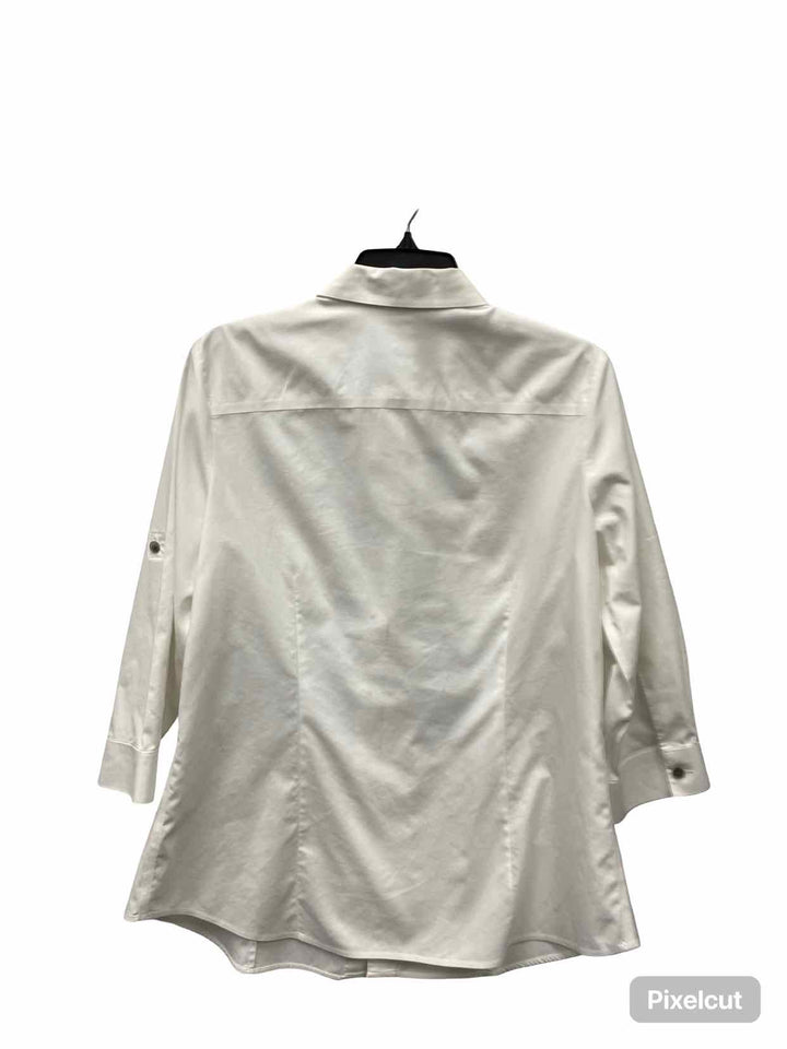 Coldwater Creek Size L White 100% cotton Long Sleeve Shirts
