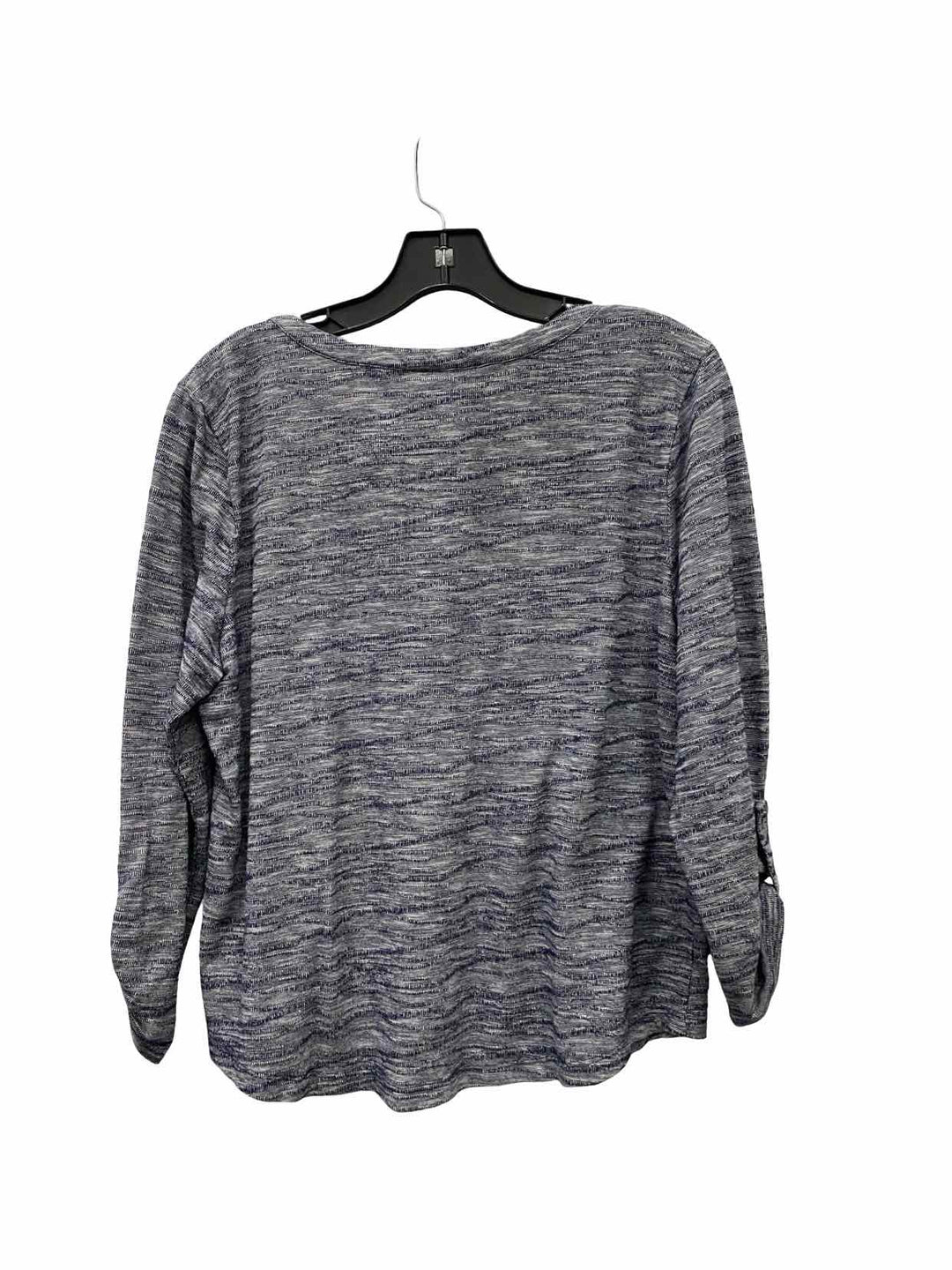 Christopher & Banks Size L Blue Long Sleeve Shirts