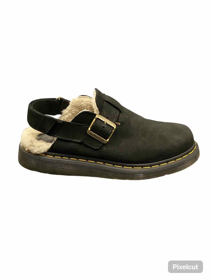 Dr. Marten Shoe Size 9 Black Suede Jorge 2 Slingback Mules Clogs